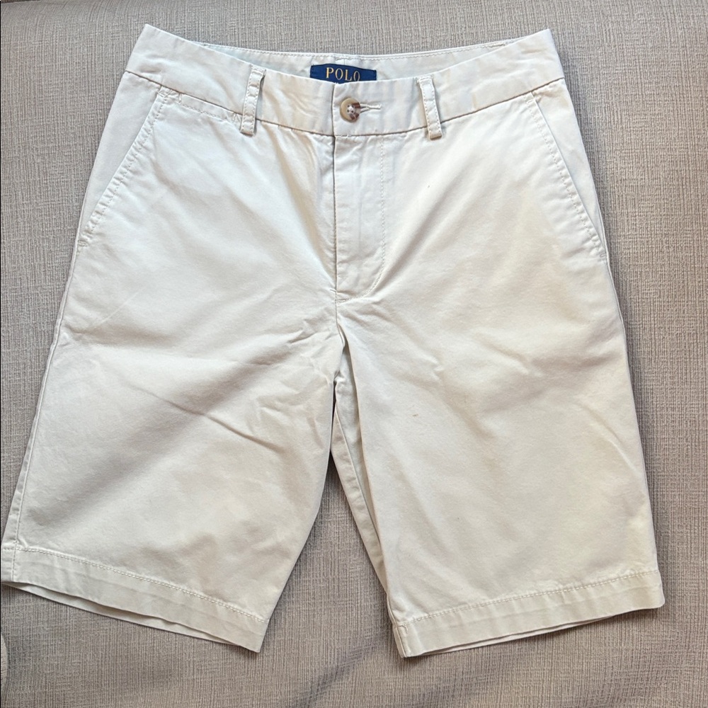 Polo by Ralph Lauren Boys Light khaki Flat Front Shorts